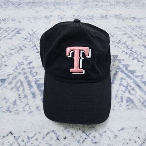 Black Cap with Pink T Logo